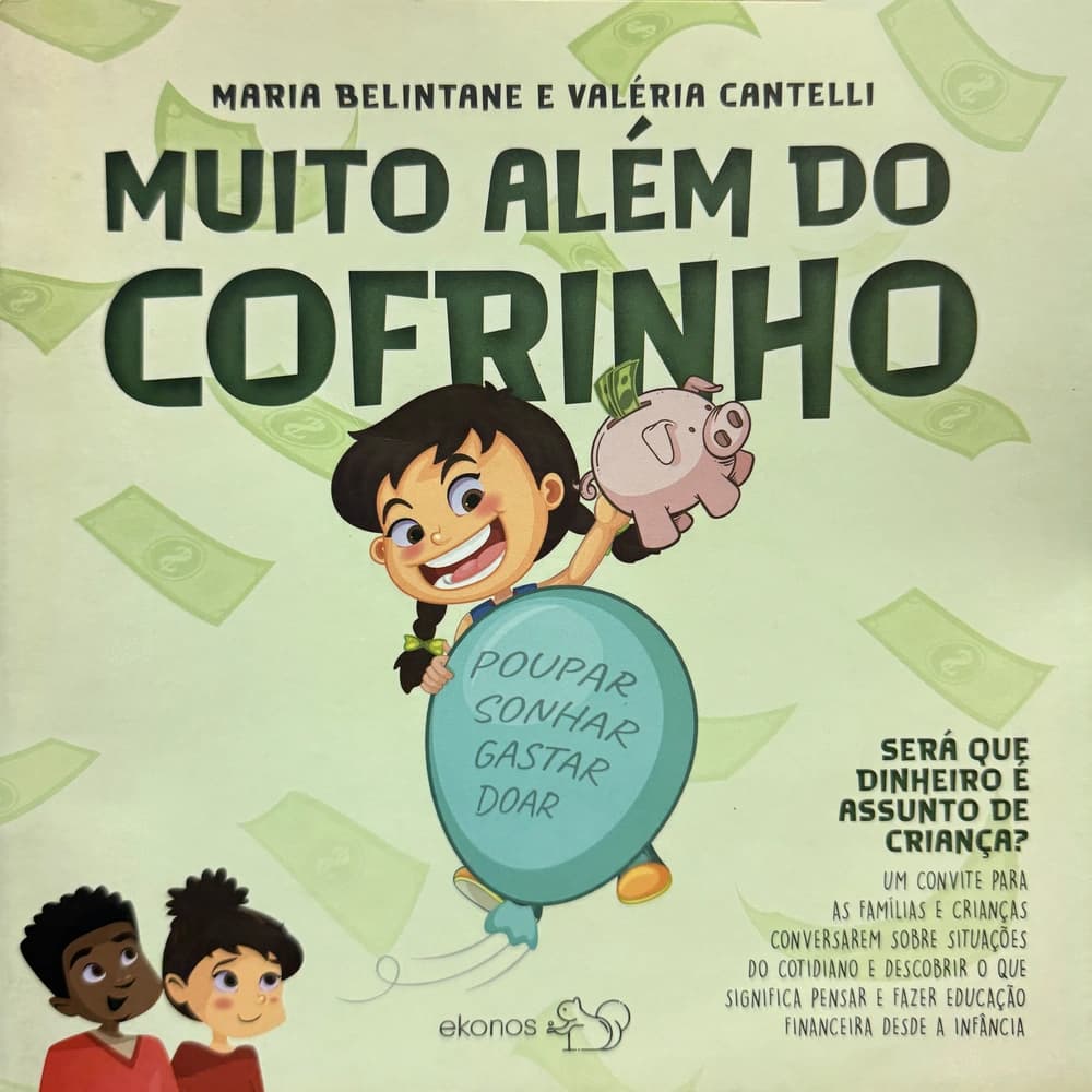 Capa do livro Muito Além do Cofrinho